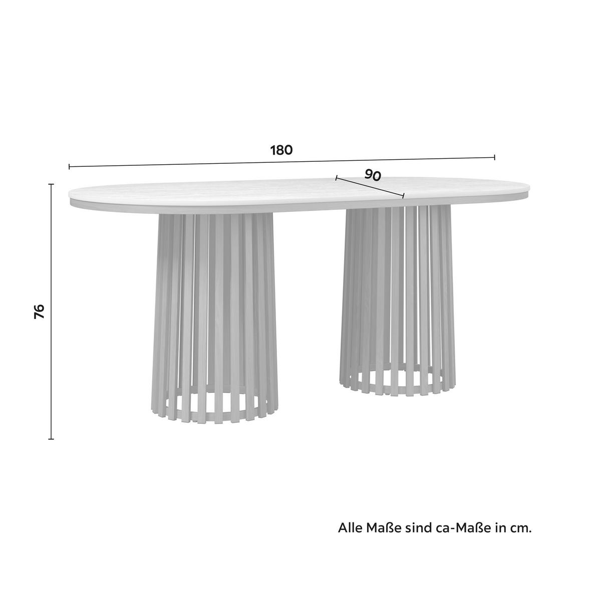 Jedálenský stôl Maddy, 180x90 cm - prírodná farba, Modern, kov/kompozitné drevo (180/76/90cm) - Bessagi Home