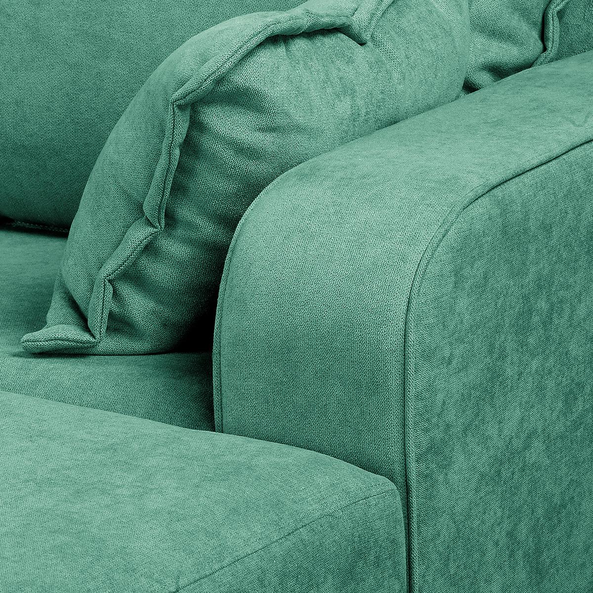 Ecksofa Beata Mintgrün S: 230x150 cm - Wengefarben/Mintgrün, Design, Textil (230/150cm) - Livetastic