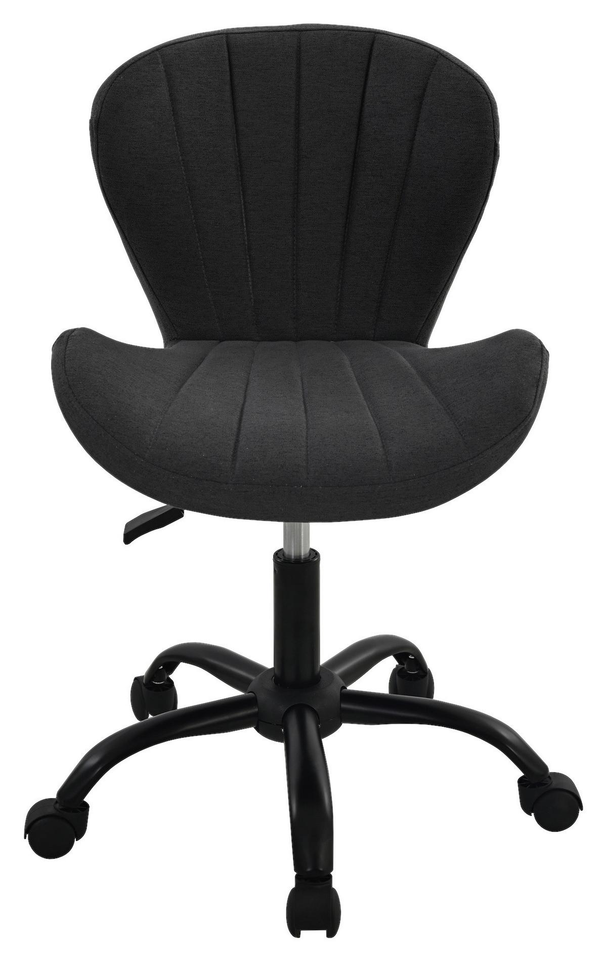 Drehstuhl Klara Grau/Schwarz B: 58 cm - Schwarz/Grau, Trend, Textil/Metall (58/84/56cm)