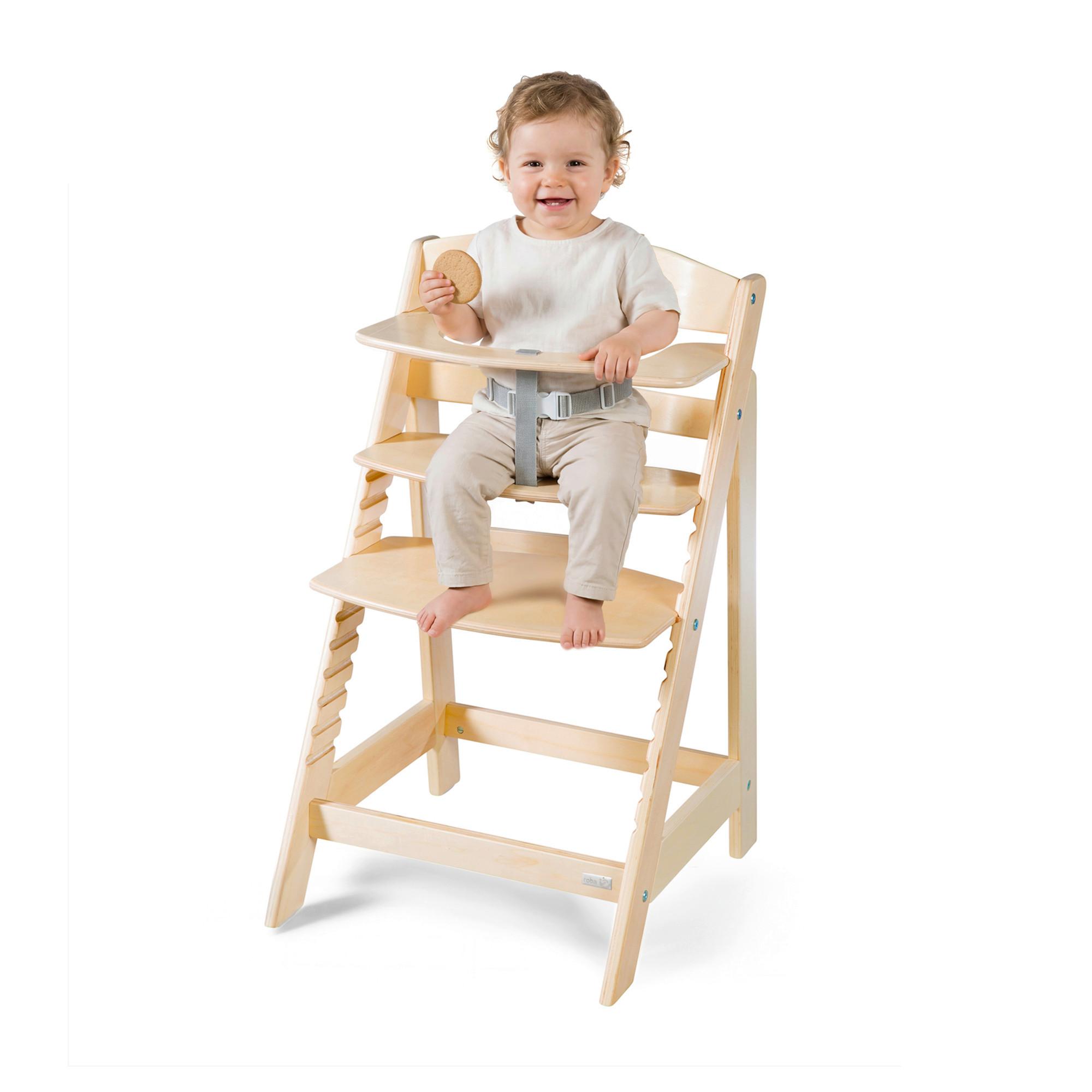 Treppenhochstuhl 'Sit Up Flex' natur - Naturfarben, MODERN, Holzwerkstoff (44,5/80/54cm) - Roba