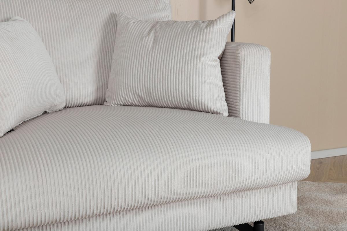 Sessel Sofia - Beige, Design, Textil/Metall (104/82/92cm) - Livetastic