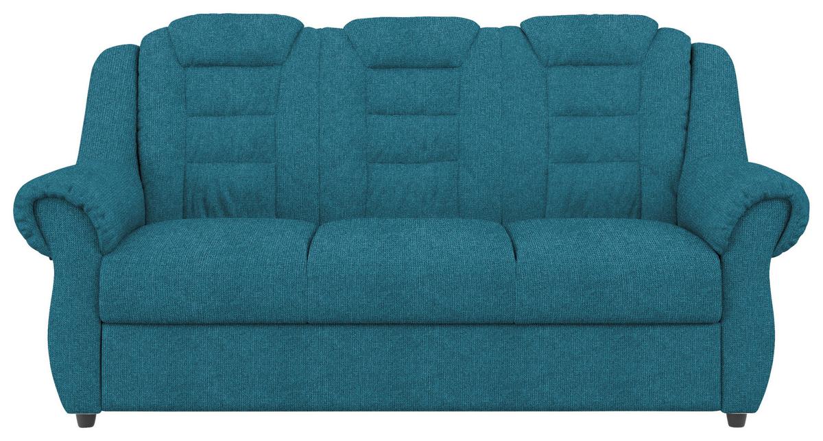 3-sitzer-sofa Boston Blau Chenille - Blau/Schwarz, KONVENTIONELL, Textil (196/102/101cm) - Livetastic