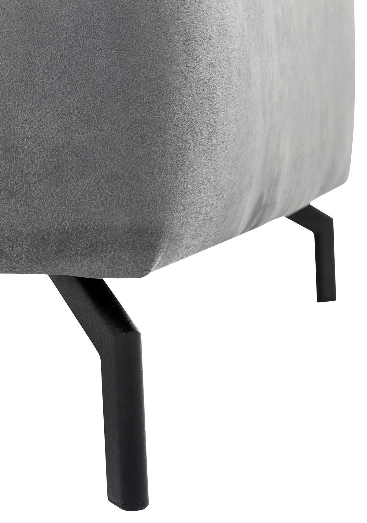 Ecksofa California - Schwarz/Grau, MODERN, Textil (233/305cm) - Trendmanufaktur