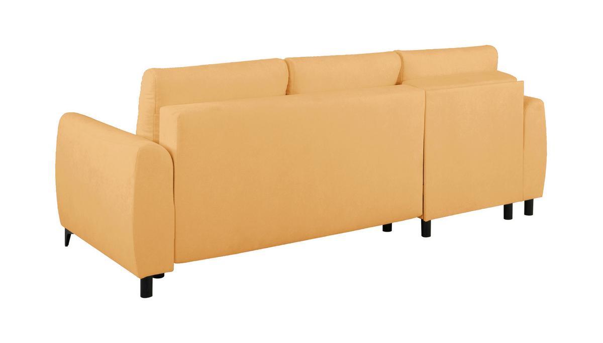 Ecksofa Moli, Gelb S: 236x148 cm - Gelb/Schwarz, Design, Textil (236/148cm) - MID.YOU