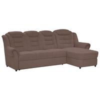 Ecksofa Boston Taupe Chenille - Taupe/Schwarz, KONVENTIONELL, Textil (262/165cm) - Livetastic