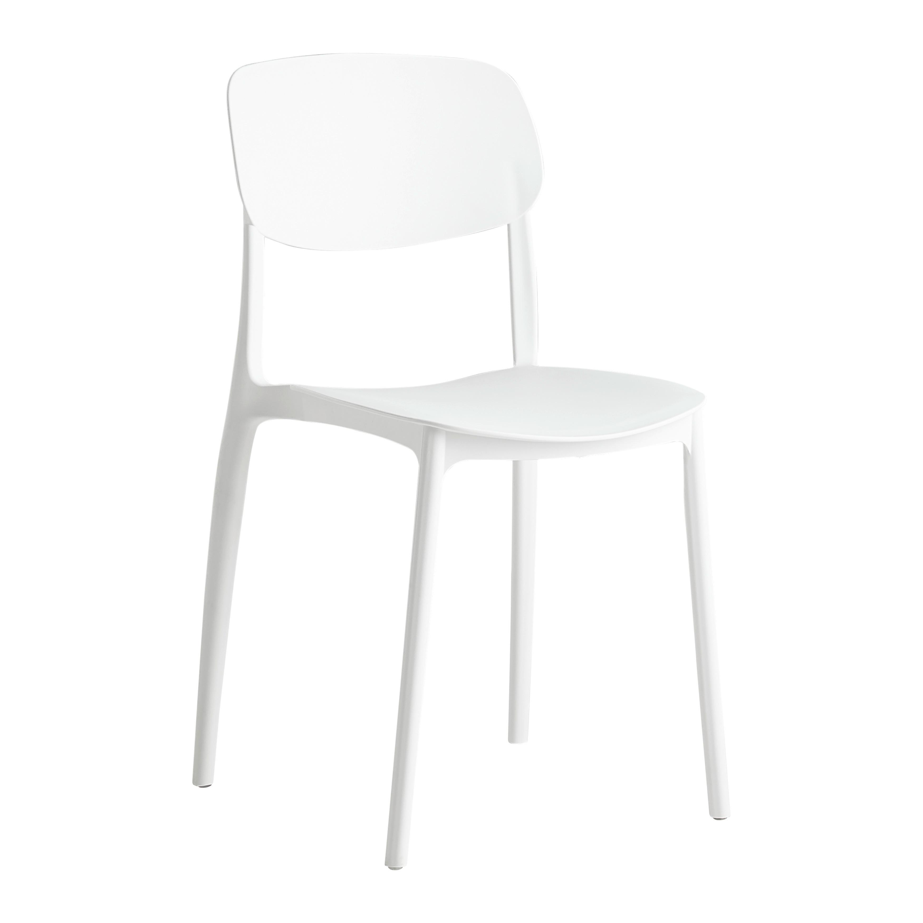 Stohovatelní židle Jiří bílá - bílá, Moderní, plast (44/78/49cm) - Based