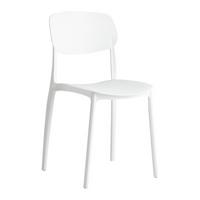 Stohovateľná stolička JIŘÍ *CENOVÝ TRHÁK* biela - biela, Modern, plast (44/78/49cm) - Based