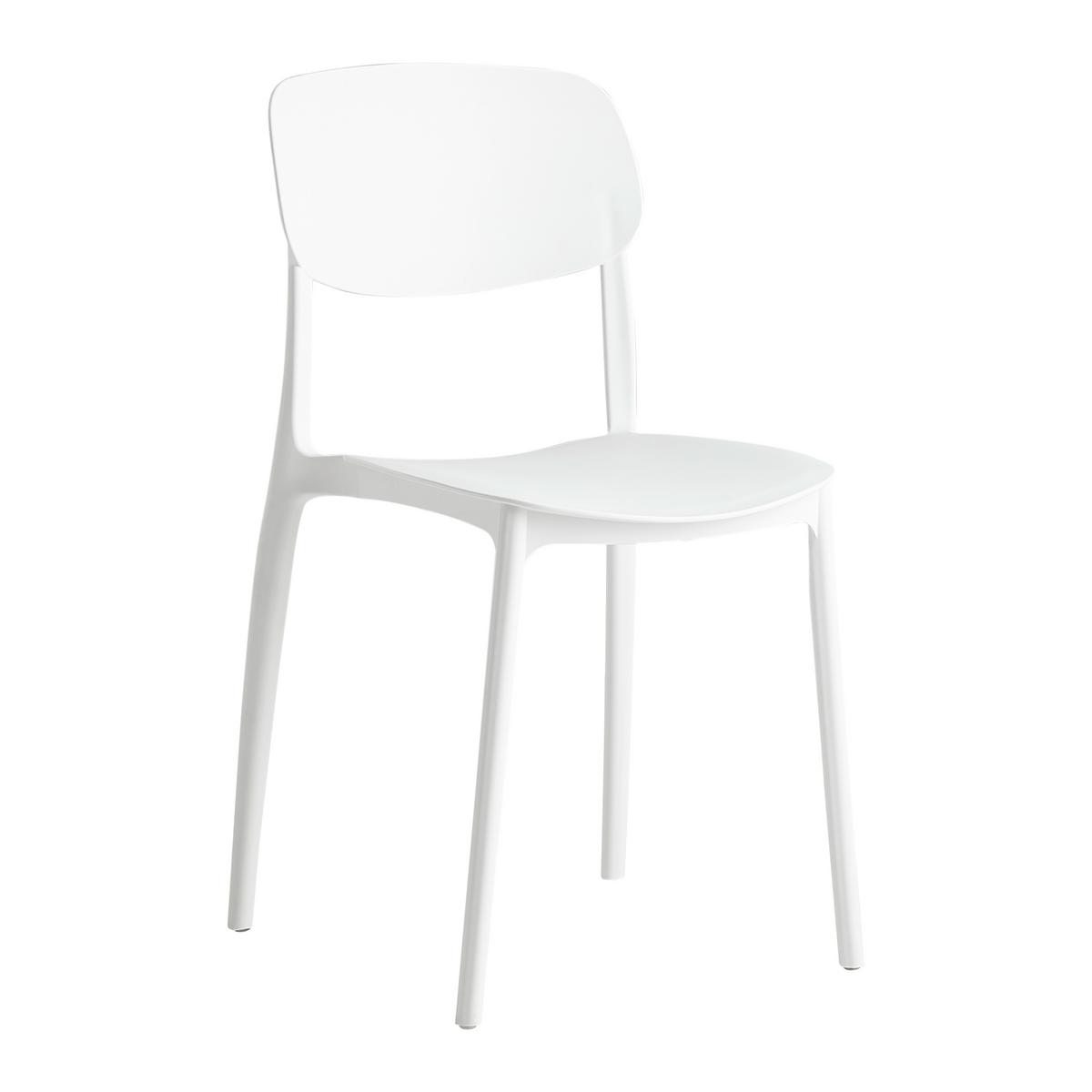 Stohovateľná stolička JIŘÍ *CENOVÝ TRHÁK* biela - biela, Modern, plast (44/78/49cm) - Based