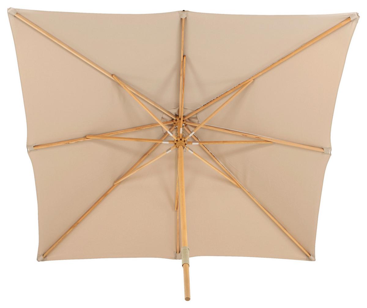 Sonnenschirm Naxos - Hellbraun, KONVENTIONELL (300/262/300cm) - Gardenson