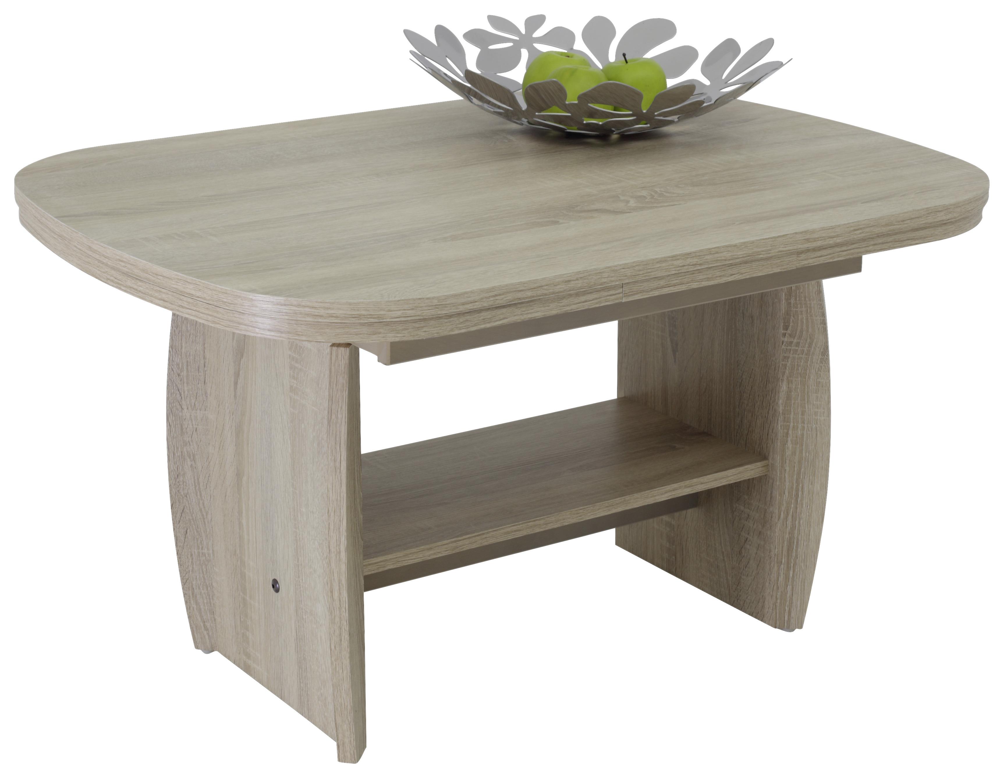 Couchtische Höhenverstellbar + Ablagefach Michael, Eichefarbe - Sonoma Eiche, Basics, Holzwerkstoff (90 - 142/52 - 62/68cm) - MID.YOU