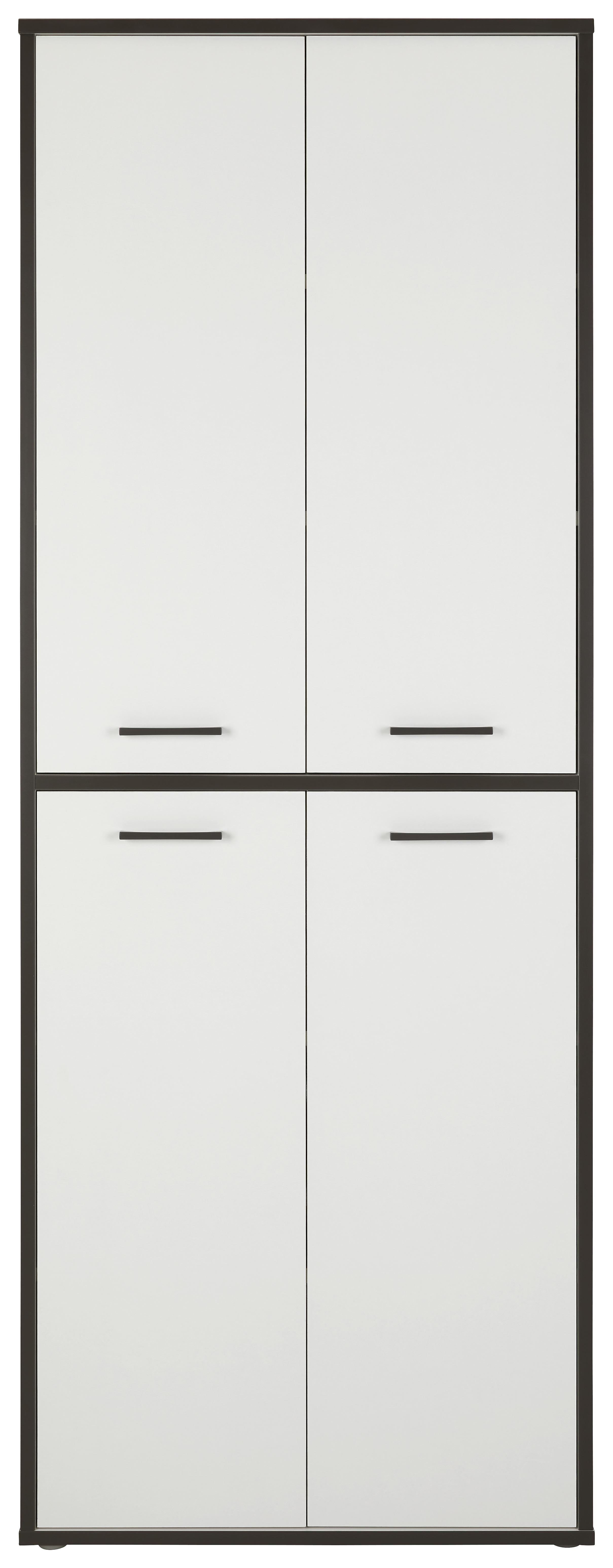 Víceúčelová Skříň Keflavik -Exklusiv- - šedá/bílá, Moderní, kompozitní dřevo/plast (84,5cm) - Modern Living