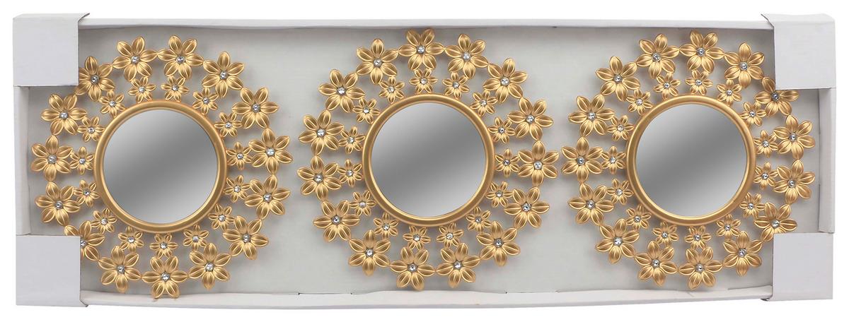 Wanddeko Caro - Goldfarben, KONVENTIONELL, Glas/Kunststoff (25/1,5cm) - Luca Bessoni