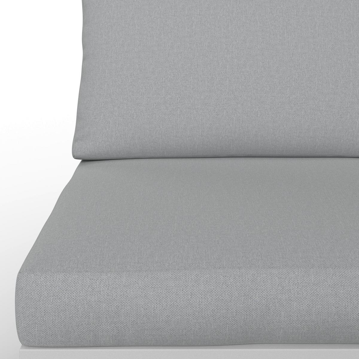 JEDÁLENSKÁ TERASOVÁ SÚPRAVA LEANDRA - biela/svetlosivá, Modern, kov/textil (288/253cm) - Bessagi Garden