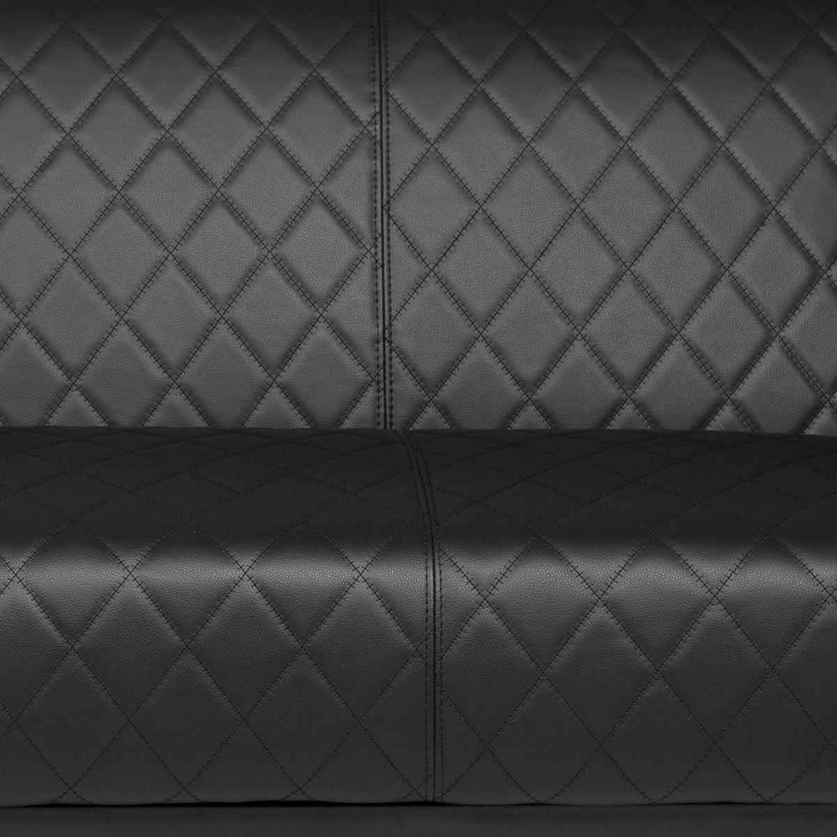 3-Sitzer-Sofa Aruba Black Schwarz - Schwarz, MODERN, Textil (159/78/71cm) - MID.YOU