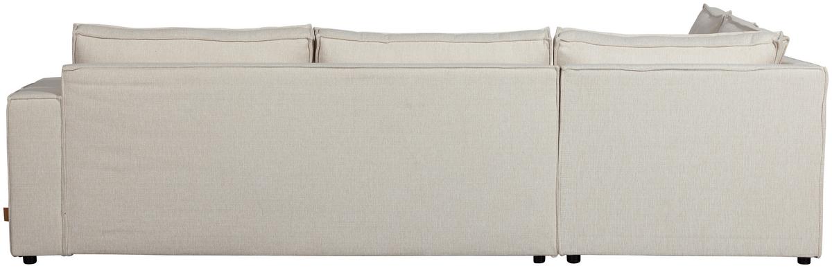 Ecksofa Thomas Naturfarben S:197x283cm - Schwarz/Naturfarben, Design, Textil (197/283cm) - Livetastic