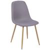 Vierfußstuhl Mona Leinenoptik Grau - Eichefarben/Grau, MODERN, Holz/Textil (44/87/56cm)