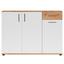 Kommode B 110cm Justus, Weiß/Eiche Dekor - Eichefarben/Schwarz, MODERN, Holzwerkstoff/Kunststoff (110/83,5/35,5cm) - MID.YOU Kommode B 110cm Justus, Weiß/Eiche Dekor - Eichefarben/Schwarz, MODERN, Holzwerkstoff/Kunststoff (110/83,5/35,5cm) - MID.YOU