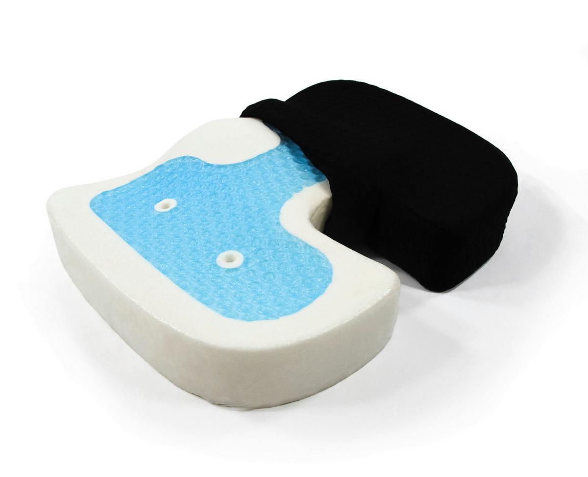 Sitzkissen Medisit Ii 46x35 Cm Schwarz - Schwarz, MODERN, Textil (46/7/35cm) - MID.YOU