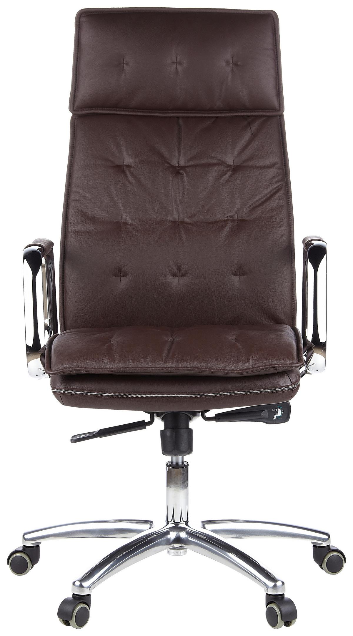 Chefsessel Villa Braun Bis 120 Kg - Braun, Basics, Leder/Kunststoff (60/130/48cm) - MID.YOU