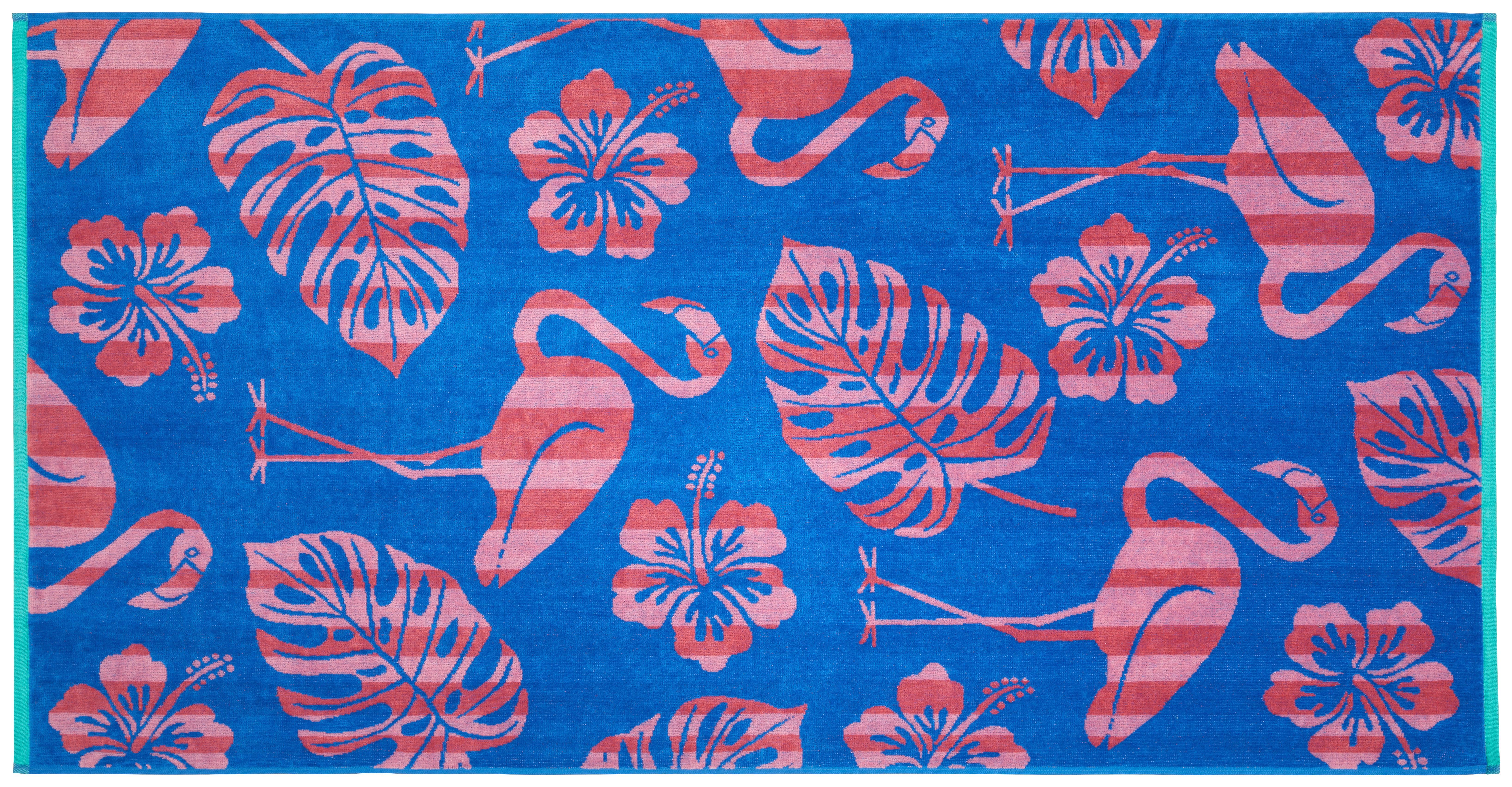 Strandtörölköző La Palma - rózsaszín/kék, Konventionell, textil (75/150cm) - Ondega