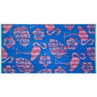 Strandtuch La Palma - Blau/Rosa, KONVENTIONELL, Textil (75/150cm) - Ondega