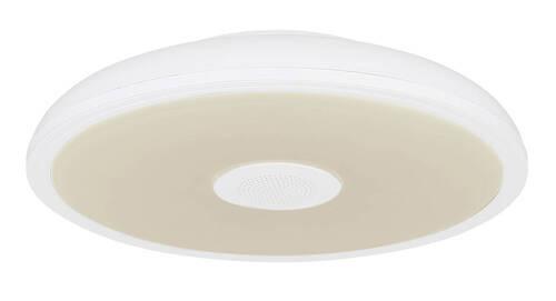 LED-Deckenleuchte Ø 28 cm mit Bluetooth-Lautsprecher - Opal/Weiß, Basics, Kunststoff (28/5,5cm) - Globo