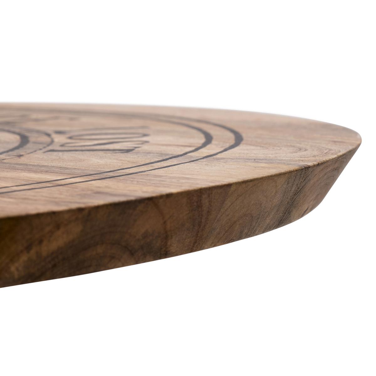 Konferenční stolek NAVIS mangové dřevo - černá/přírodní barvy, Natur, kov/dřevo (70/70/45cm) - Mömax