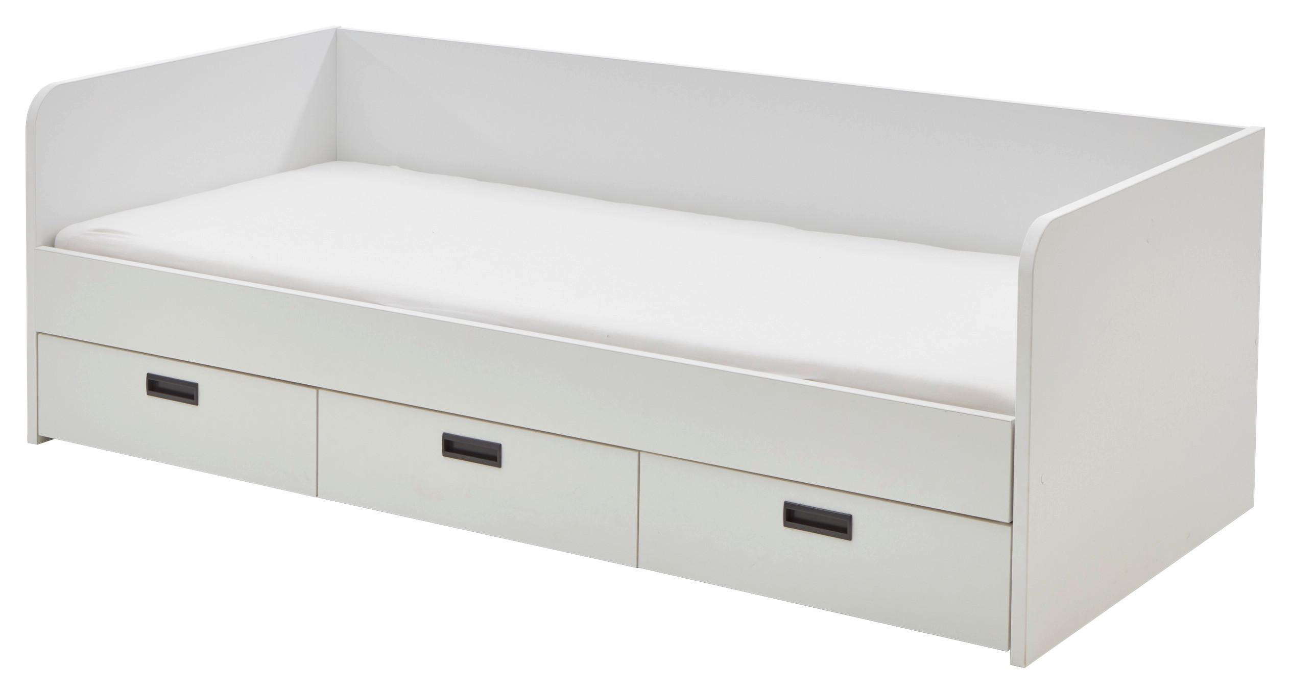 VÝSUVNÁ POSTEL BIANCA - bílá, Konvenční, dřevo/kompozitní dřevo (90-180/200cm)