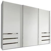 Schwebetürenschrank Mit Laden 300cm Level 36a, Weiß - Weiß, MODERN, Holzwerkstoff (300/216/65cm) - MID.YOU