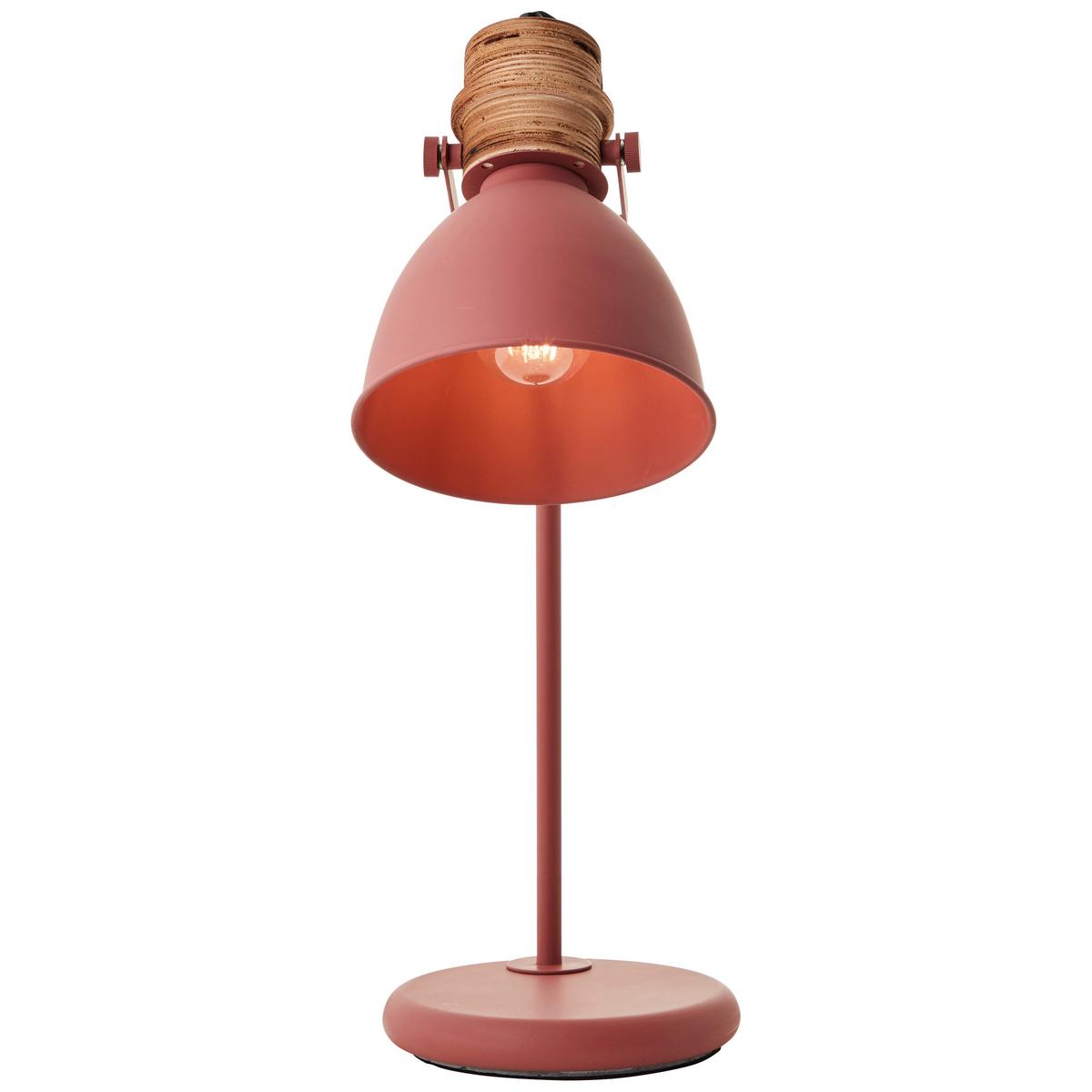 Tischleuchte 94555/01 Erena - Rot, Basics, Holz/Metall (18/52/28,5cm) - Brilliant