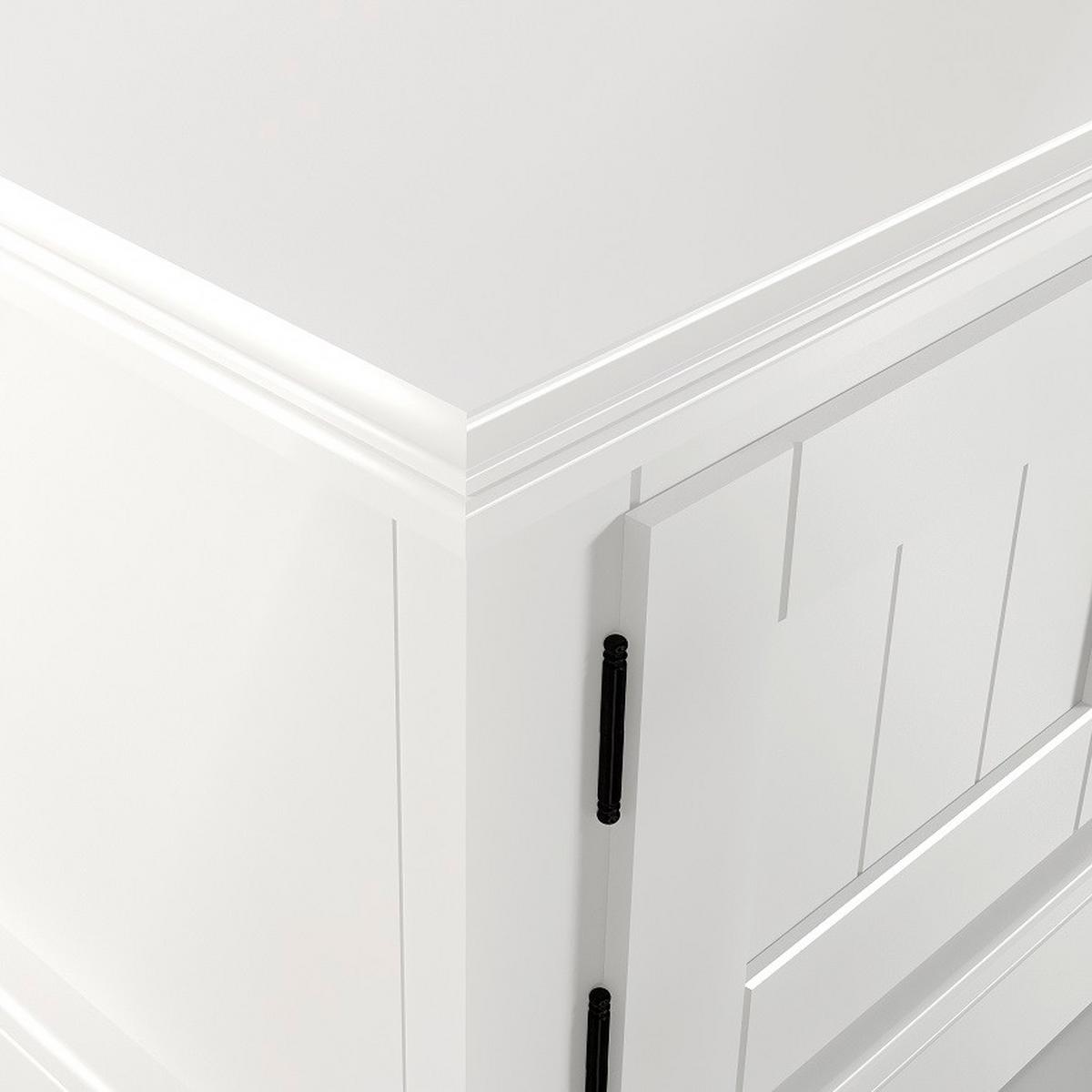 TV-Lowboard Charme B: 140 cm Weiß - Weiß, Design, Holz/Holzwerkstoff (140/42/40cm) - Livetastic
