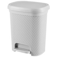 Szemetesvödör Denise Kb. 6,5l - világosszürke/fekete, Konventionell, műanyag (19,5/25/30,5cm) - Luca Bessoni