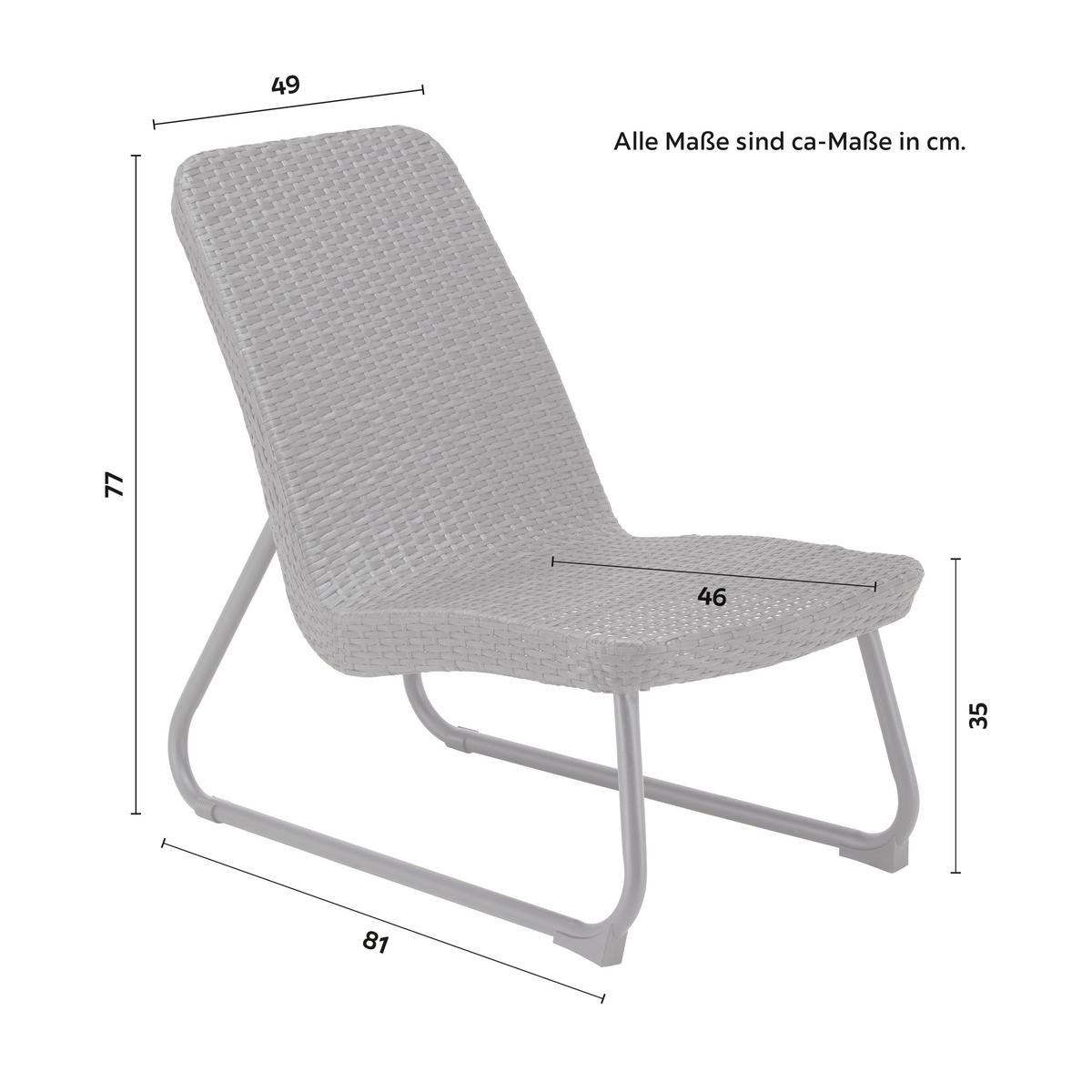 Zahradní souprava AUGUSTINA tm. šedá - tmavě šedá, Moderní, kov/plast - Bessagi Garden