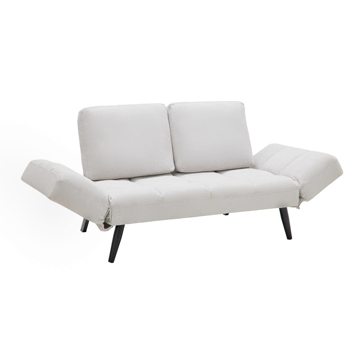 Pohovka AURELIA přírodní - černá/přírodní barvy, Moderní, kov/dřevo (191/73/78cm) - Bessagi Home