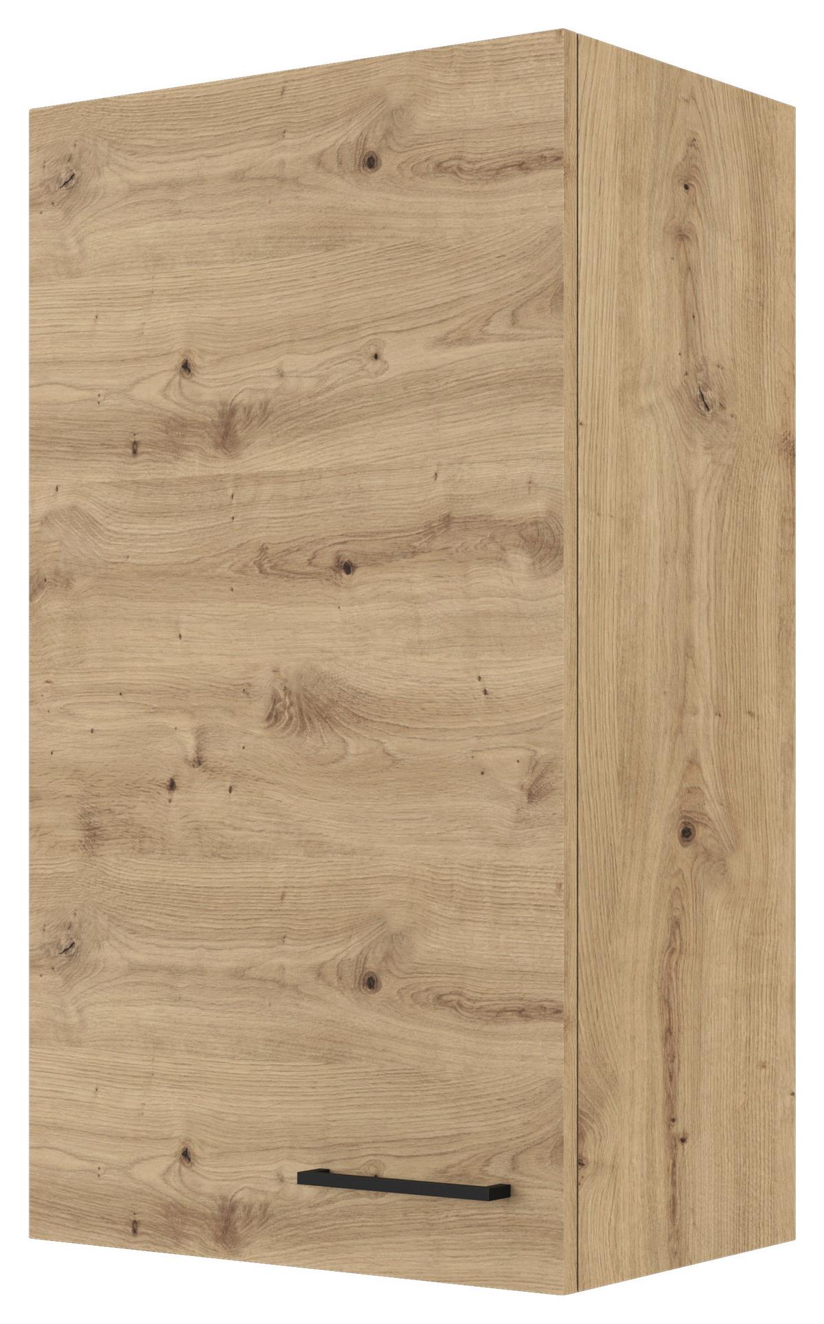 HORNÁ KUCHYNSKÁ SKRINKA CARA H 50-89 - čierna/dub artisan, Konventionell, kov/kompozitné drevo (50/89/32cm) - FlexWell