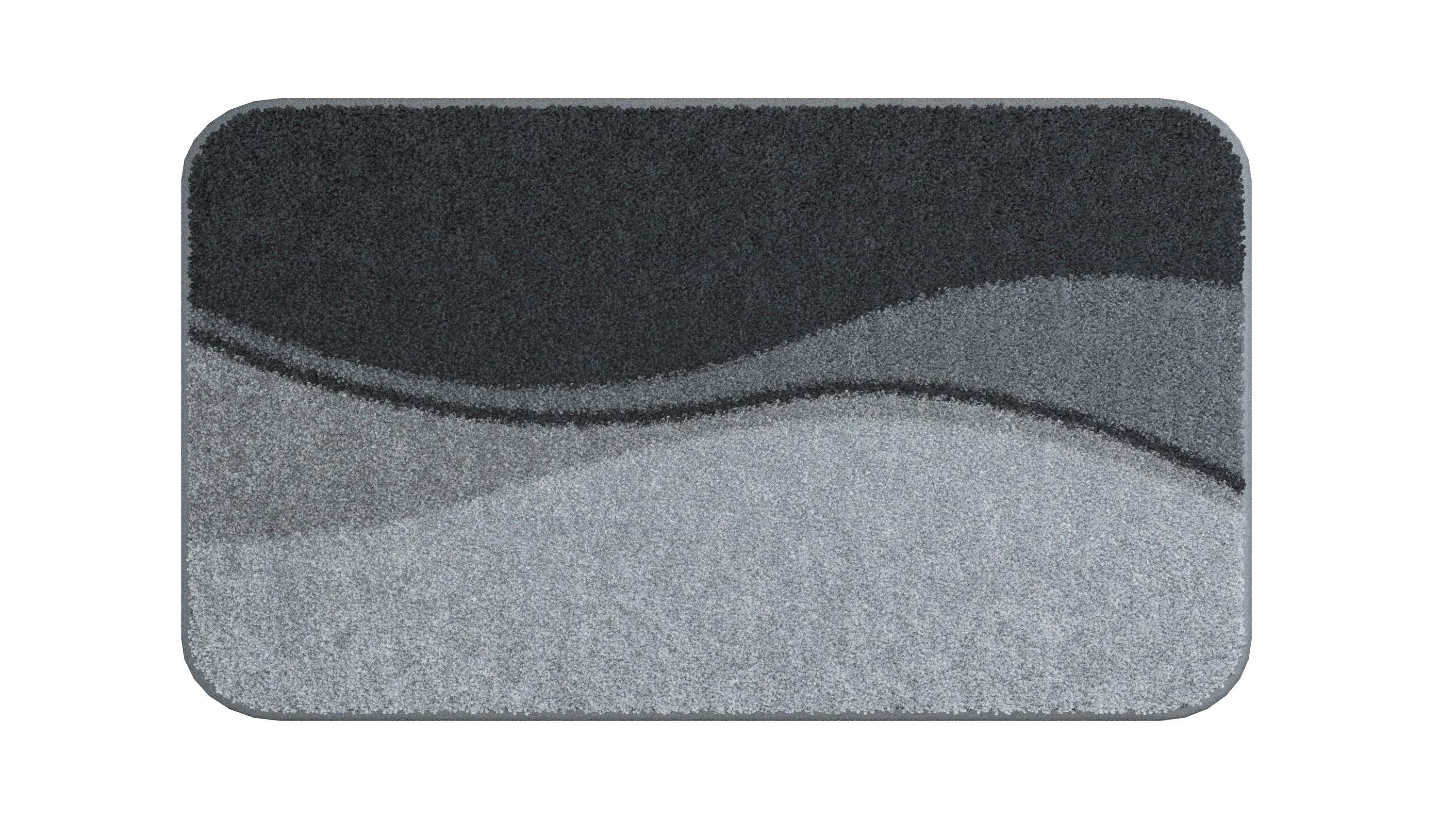 Badematte Merkur - Anthrazit, Basics, Textil (65/115cm) - Grund