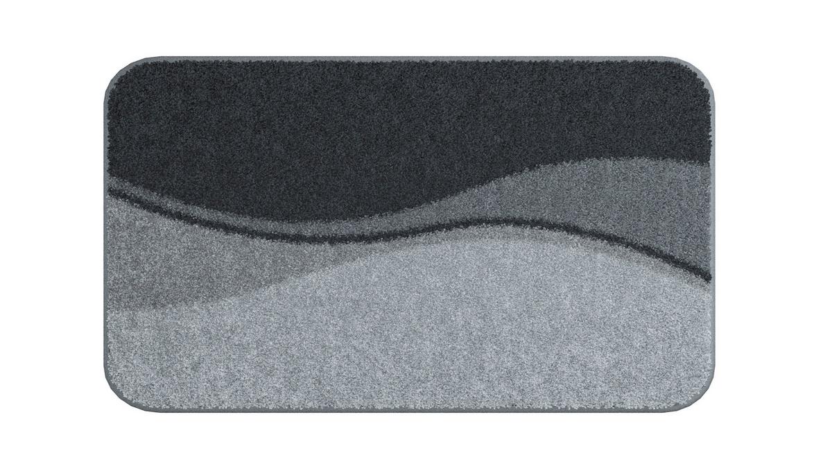 Badematte Merkur - Anthrazit, Basics, Textil (65/115cm) - Grund