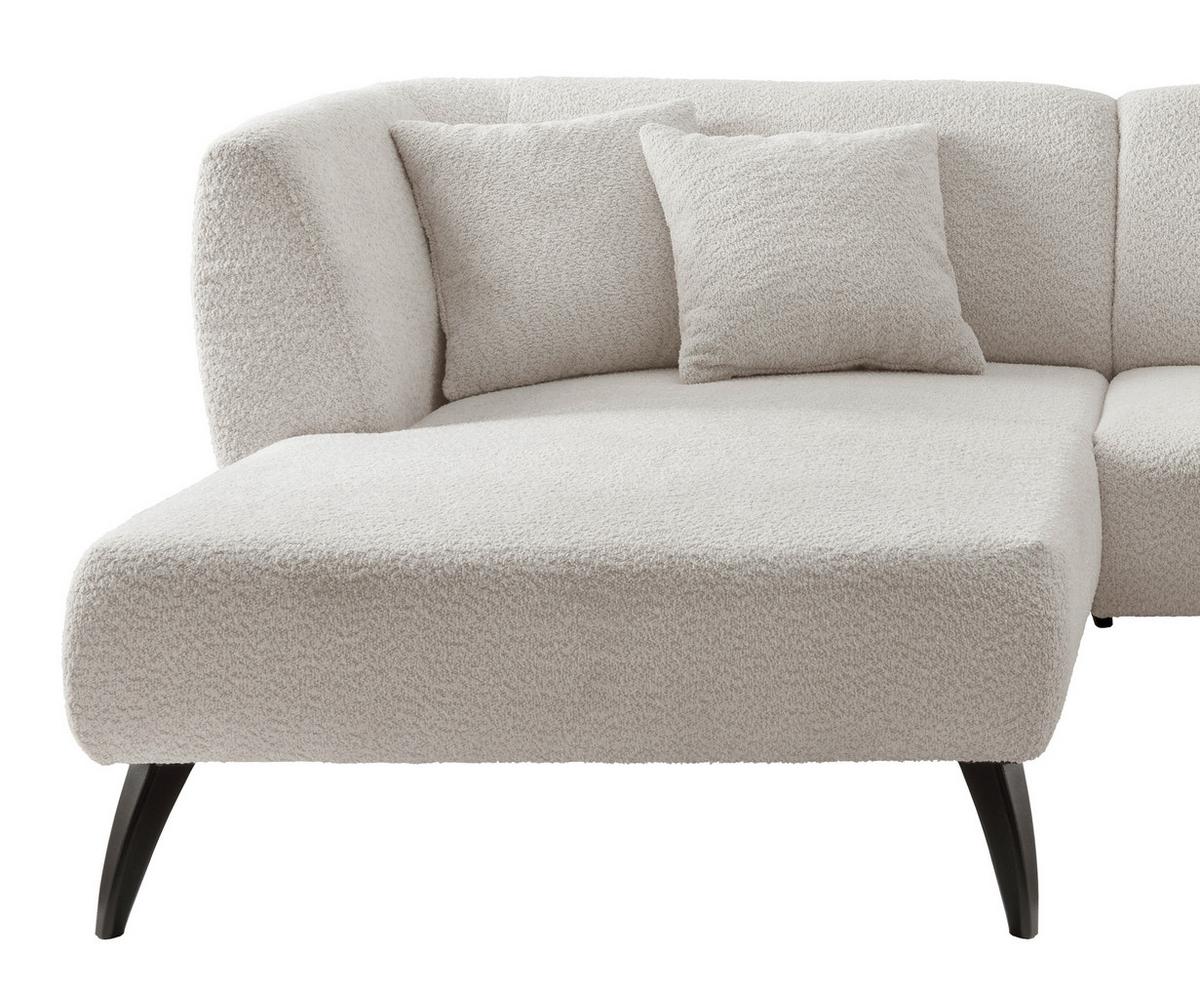 Ecksofa Colori Weiß S: 160/264 Cm - Schwarz/Weiß, MODERN, Holz/Textil (160/264cm) - MID.YOU