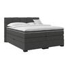 Boxspringbett April - Graubraun/Schwarz, MODERN, Textil (200/200cm)