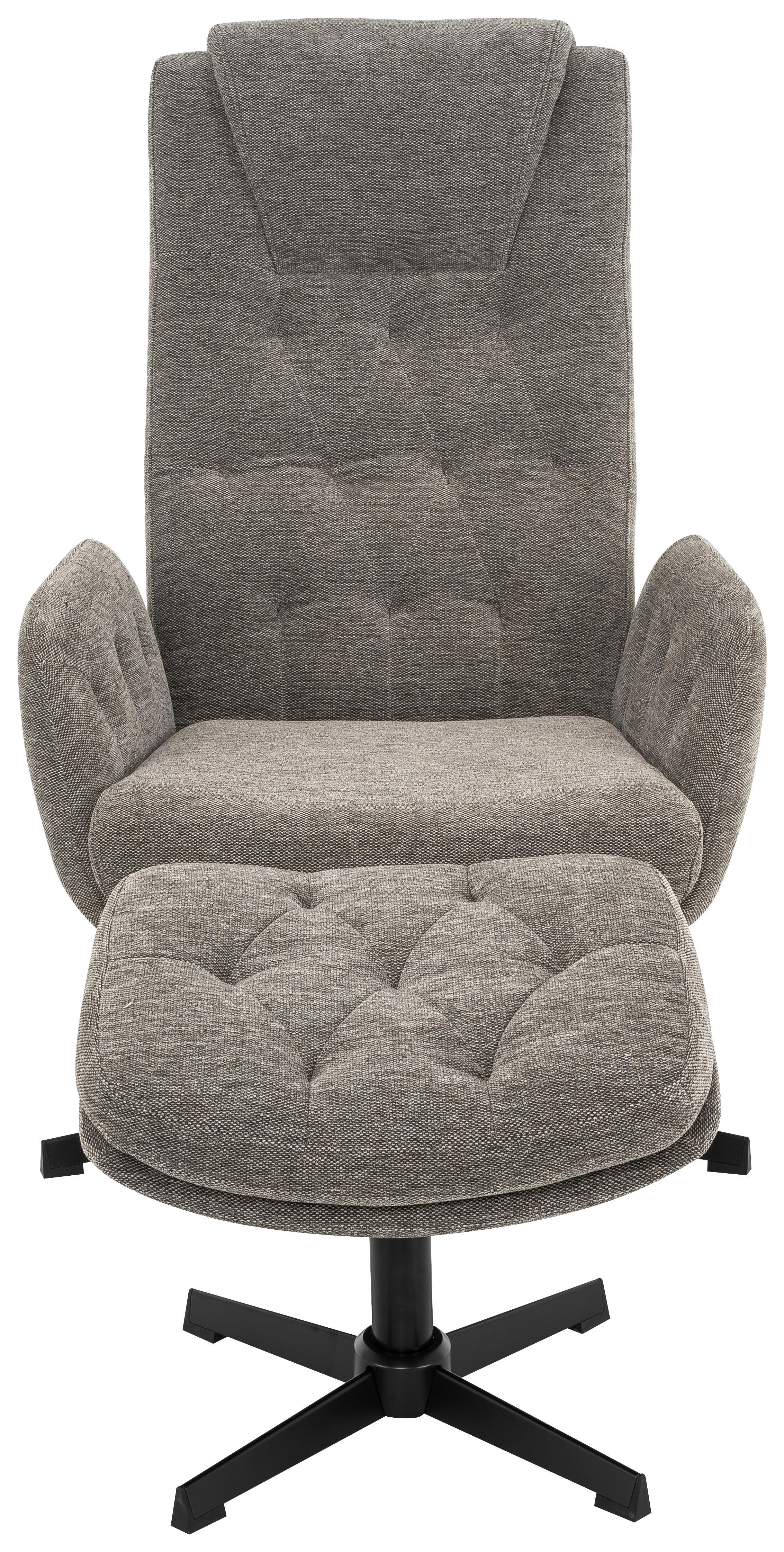 Sesselset Irmi - Schwarz/Grau, MODERN, Textil (70/107/87cm) - MID.YOU