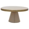 Tortenplatte Art Deco Goldfarben, Beige , 21x14 cm - Beige/Goldfarben, Trend, Metall (21/14cm) - Kayoom