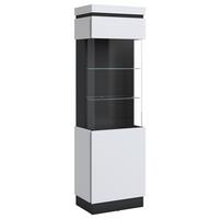 Vitrin Campania - antracit/fehér, Trend, faalapú anyag/Üveg (60,1/200,5/40cm)