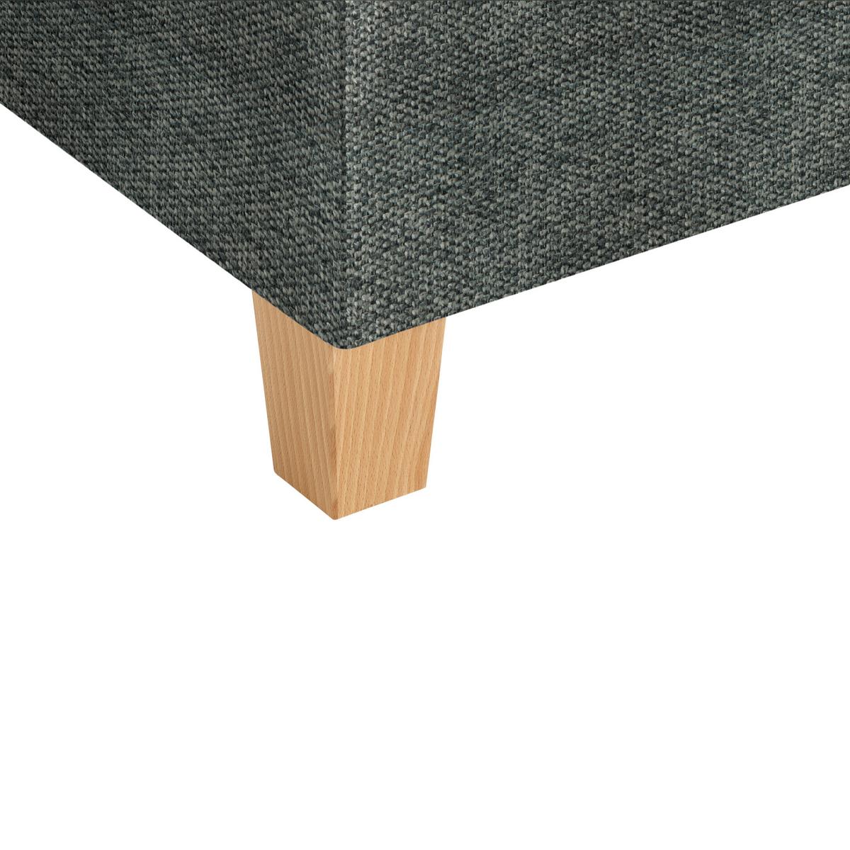 Rohová sedačka LILLE, oboustr., grafitový velur - barvy grafitu/světle hnědá, Moderní, dřevo/textil (232/110/156cm) - Mömax