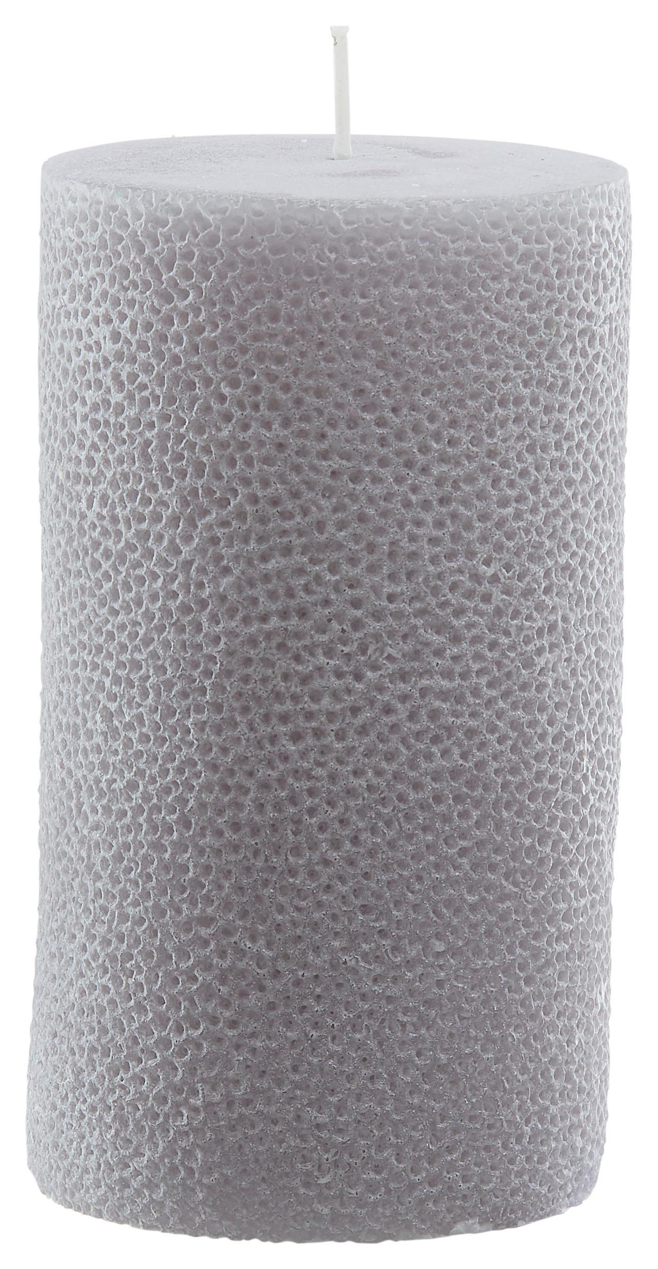 VÁLCOVÁ SVÍČKA DOTS - bílá/starorůžová (8/14cm) - Premium Living
