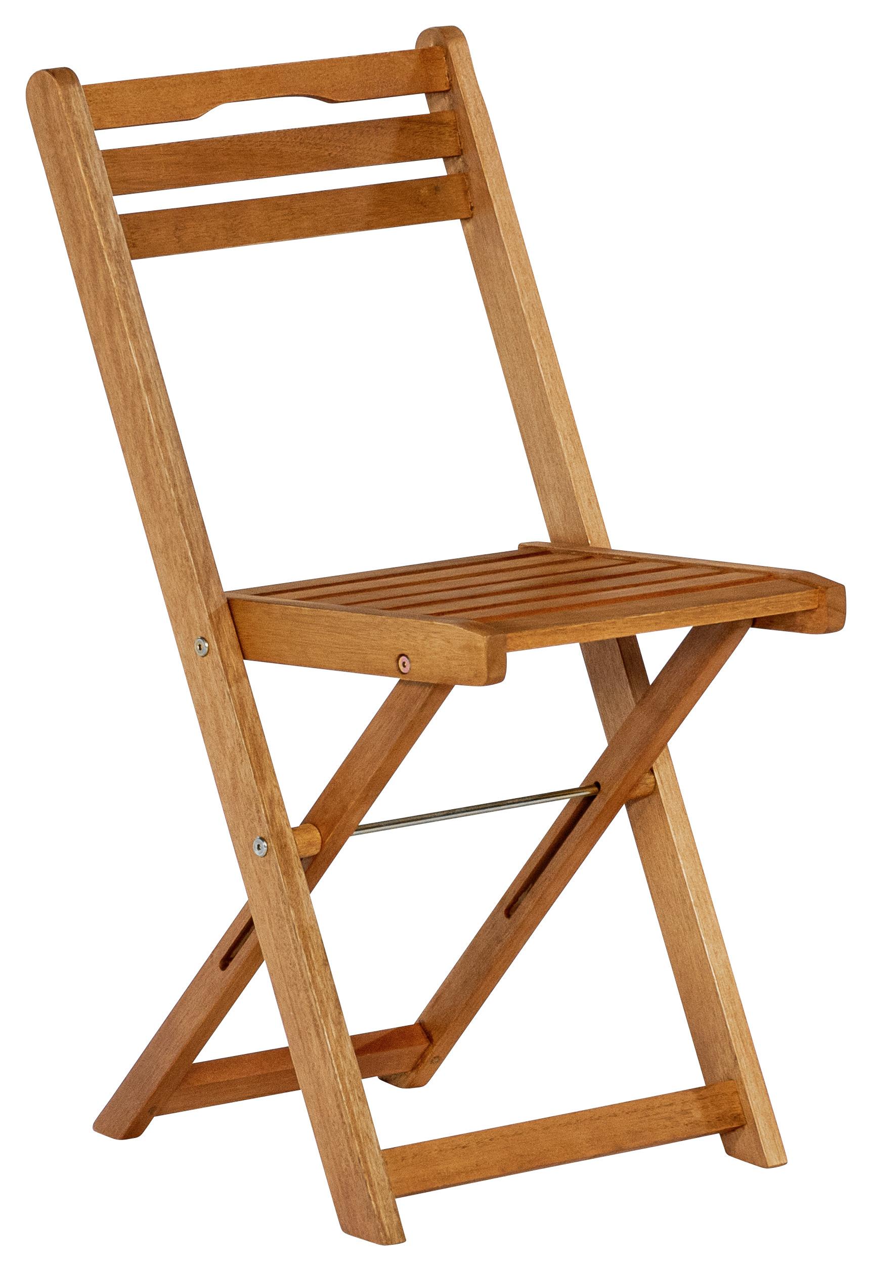 Balkonmöbel Set Porto Klappbar Aus Echtholz Massiv - Naturfarben, KONVENTIONELL, Holz (40/82/49cm) - Gardenson