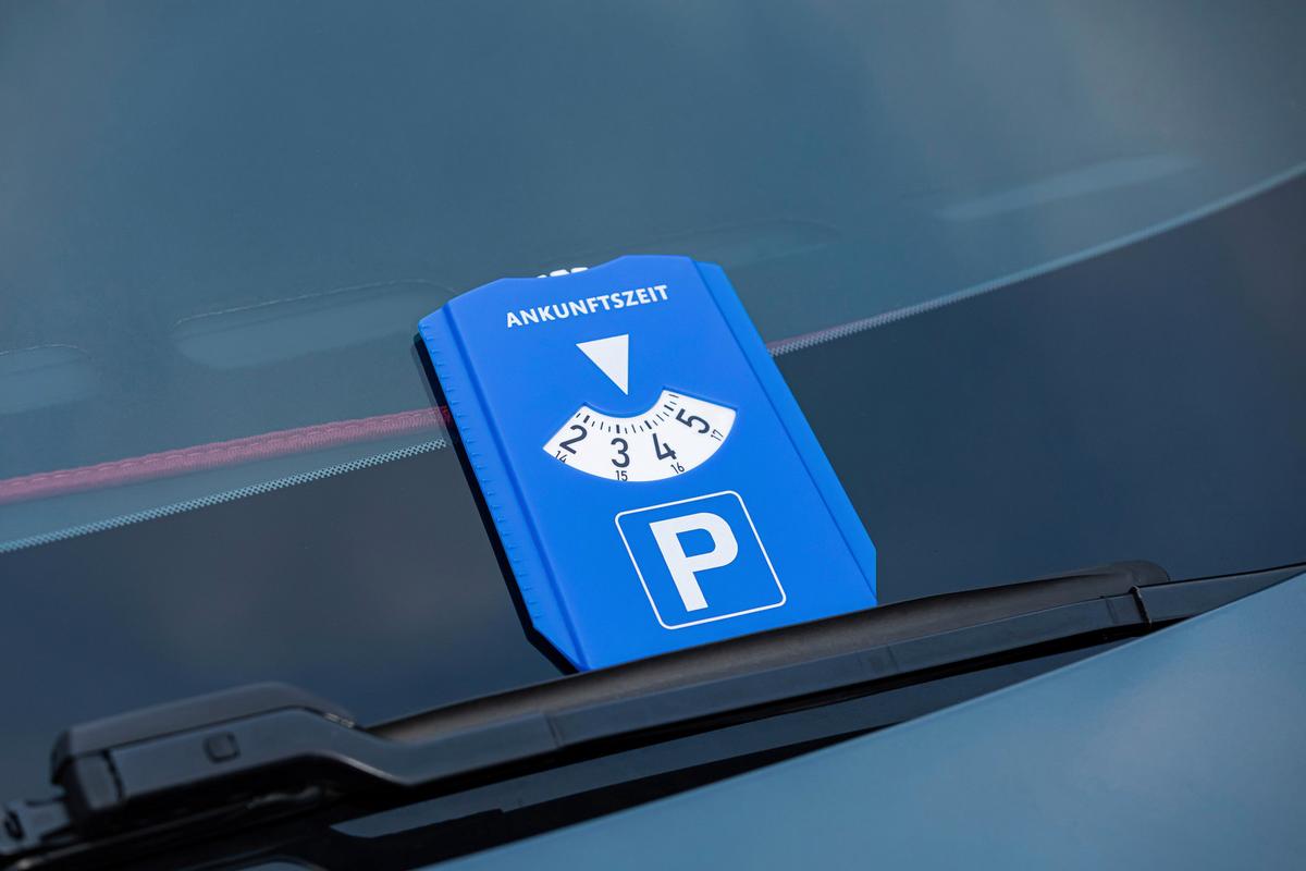 Parkuhr Isabella - Blau/Schwarz, KONVENTIONELL, Kunststoff (12/15/0,8cm) - Ondega