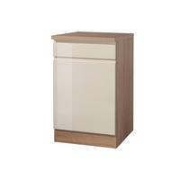 Küchenunterschrank Cardiff 50 cm Creme/Eiche mit Lade - Creme/Sonoma Eiche, Basics, Holzwerkstoff (50/85/60cm) - Held