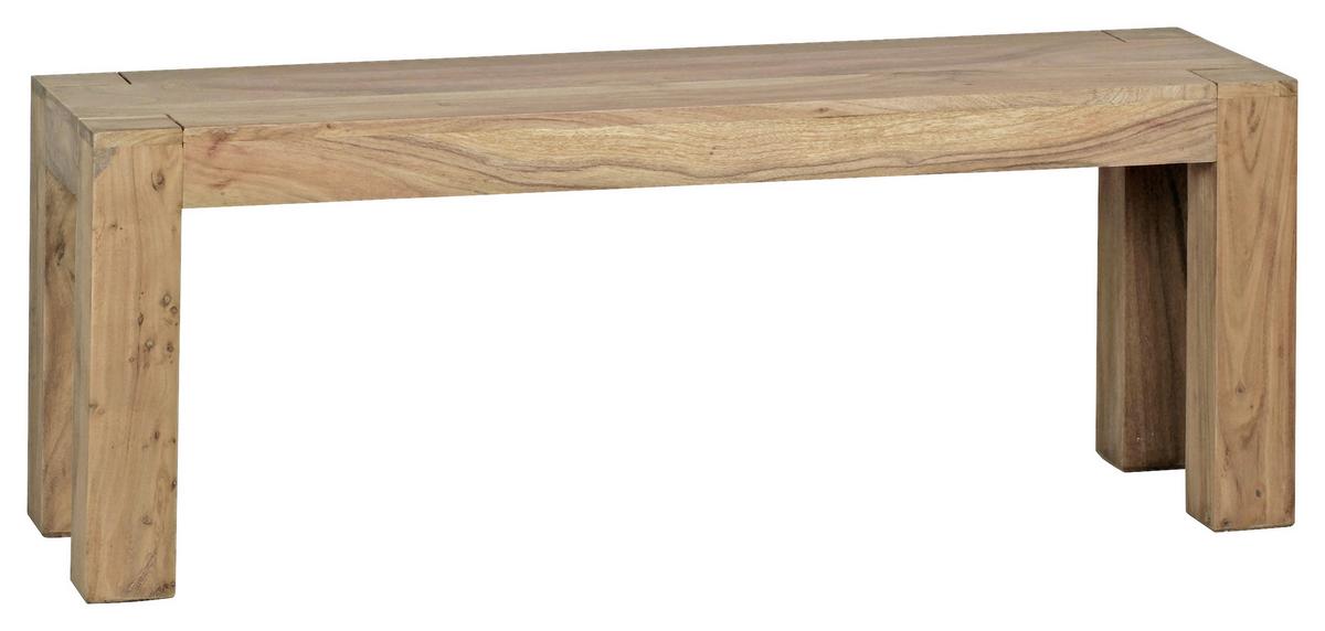 Lavice z masívu Mumbai š: ca. 120 cm - barvy akácie, Moderní, dřevo (120/45/35cm) - MID.YOU