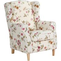 Ohrensessel Lorris - Buchefarben/Multicolor, Design, Textil (77/103/86cm) - Max Winzer