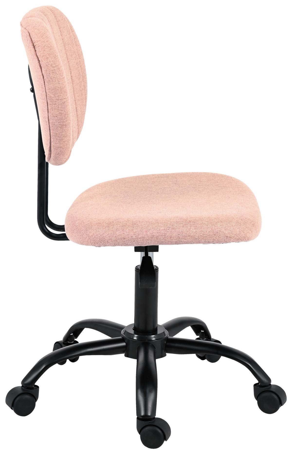 OTOČNÁ ŽIDLE TOM - CENOVÝ TRHÁK - růžová/černá, Moderní, kov/textil (55/79-89/56cm) - Mömax